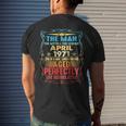April 1971 The Man Myth Legend 52 Year Old Birthday Gift Mens Back Print T-shirt Gifts for Him