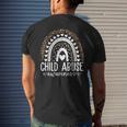 In April We Wear Blue Cool Child Abuse Prevention Awareness Men's Back Print T-shirt Gifts for Him