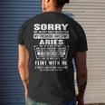 Aries Name Gift Sorry My Heartly Beats For Aries Mens Back Print T-shirt Gifts for Him