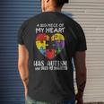 Autism Awareness Dad Mom Daughter Autistic Kids Awareness Mens Back Print T-shirt Gifts for Him