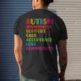 Autism Awareness Support Care Acceptance Ally Dad Mom Kids Mens Back Print T-shirt Gifts for Him