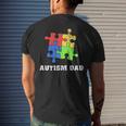 Autism DadEducate Love Support Men's Back Print T-shirt Gifts for Him