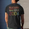 Awesome Since 2004 19Th Birthday Retro Men's Back Print T-shirt Gifts for Him
