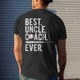 Baseball Best Uncle Coach Ever Proud Dad Daddy Fathers Day Men's Back Print T-shirt Gifts for Him