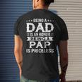 Being A Dad Is An Honor Being A Pap Is Priceless Mens Back Print T-shirt Gifts for Him