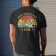 Mens Best Beagle Dad Ever Proud Vintage Beagle Puppy Lover Men's T-shirt Back Print Gifts for Him