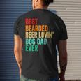 Best Bearded Beer Lovin’ Dog Dad Ever Vintage Men's Back Print T-shirt Gifts for Him