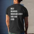 Best Bearded Bourbon Lover Dog Dad Ever Men's Back Print T-shirt Gifts for Him