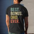 Best Bonus Dad Ever American Usa Flag Fathers Day Gift For Mens Mens Back Print T-shirt Gifts for Him