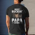 Best Buckin Papa Ever Deer Hunting Hunter Men Dad Mens Back Print T-shirt Gifts for Him