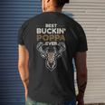 Best Buckin Poppa Ever Deer Hunting Fathers Day Gift Mens Back Print T-shirt Gifts for Him