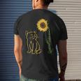 Best Cat Sister Ever Sunflower Mothers Day Cat Lover Mens Back Print T-shirt Gifts for Him