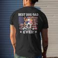 Best Corgi Dad Ever American Flag Fathers Day Mens Back Print T-shirt Gifts for Him