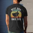 Best Dad Since 2013 Hero Super Father Birthday Retro Vintage Men's T-shirt Back Print Gifts for Him