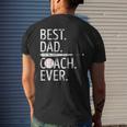 Best Dad Coach Ever Baseball Patriotic For Fathers Day Gift For Mens Mens Back Print T-shirt Gifts for Him