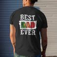 Best Dad Ever Fathers Day Portuguese Flag Portugal Men's Back Print T-shirt Gifts for Him