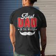 Best Dad In The World Papa Father Daddy Stepdad Poppa Family Gift For Mens Mens Back Print T-shirt Gifts for Him