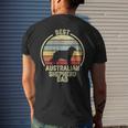 Best Dog Father Dad - Vintage Aussie Australian Shepherd Men's T-shirt Back Print Gifts for Him