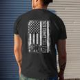 Best Farmer Dad Ever With Us American Flag Fathers Day Mens Back Print T-shirt Gifts for Him