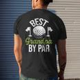 Best Grandpa By Par Granddad Golf Golfer Men's Back Print T-shirt Gifts for Him