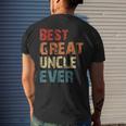 Best Great Uncle Ever Vintage Retro Best Uncle Uncle Lover Mens Back Print T-shirt Gifts for Him