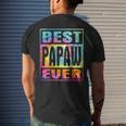 Best Papaw Ever Vintage Tie Dye Funny Fathers Day Mens Back Print T-shirt Gifts for Him