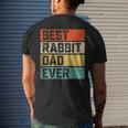 Best Rabbit Dad Ever Rabbits Men Father Vintage Men's T-shirt Back Print Gifts for Him