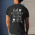 Best Sister In Law Ever Hearts Arrow Sister In Law Mens Back Print T-shirt Gifts for Him