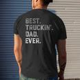 Best Truckin Dad Ever For MenFathers Day Men's Back Print T-shirt Gifts for Him
