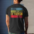 Best Uncle Of Twins Proud Uncle Best Uncle Ever Gift For Mens Mens Back Print T-shirt Gifts for Him