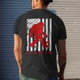 Bigfoot Big Hockey Dad American Flag Men's Back Print T-shirt Gifts for Him