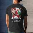Blood Name Gift Santa Blood Mens Back Print T-shirt Gifts for Him