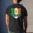 Burke Irish Name Ireland Flag Harp Family Mens Back Print T-shirt Gifts for Him