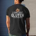 I Cant Eat Gluten It Makes My Tummy Hurt Gluten Intolerance Men's Back Print T-shirt Gifts for Him