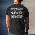 Carolyn Means Awesome Perfect Best Carolyn Ever Name Carolyn Mens Back Print T-shirt Gifts for Him