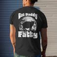 Cat Daddy To A Fatty Vintage Full Moon & Chonk Dad Men's T-shirt Back Print Gifts for Him