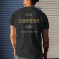Chapman Cool Last Name Family Names Mens Back Print T-shirt Gifts for Him