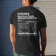 Cheree Nutrition Facts Name Named Funny Mens Back Print T-shirt Gifts for Him