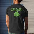 Chicago St Patricks Day Pattys Day Shamrock Men's T-shirt Back Print Gifts for Him