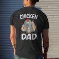Chicken Dad Funny Fathers Day Men Kids Mens Back Print T-shirt Gifts for Him