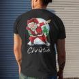 Christie Name Gift Santa Christie Mens Back Print T-shirt Gifts for Him
