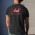 Christmas Red Plaid Dad Buffalo Matching Family Papa Pajama Mens Back Print T-shirt Gifts for Him