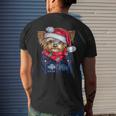 Christmas Yorkie Puppy Named Lola I Keep In My Pocket Mens Back Print T-shirt Gifts for Him