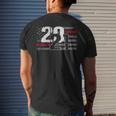 Class Of 2021 Distressed American Flag Seniors Men's T-shirt Back Print Gifts for Him