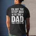 Cool Step Up Dad For Men Father Worlds Best Stepdad Ever Mens Back Print T-shirt Gifts for Him