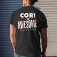 Cori Is Awesome Family Friend Name Funny Gift Mens Back Print T-shirt Gifts for Him