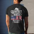 Country Music And Beer Thats Why Im Here Men's Back Print T-shirt Gifts for Him