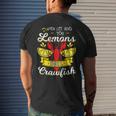 Crawfish Boil When Life Gives You Lemons Crayfish Festival Men's Back Print T-shirt Gifts for Him