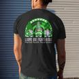 Cute Gnome One Fights Alone Green Ribbon Mental Health Mens Back Print T-shirt Gifts for Him