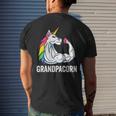 Cute Unicorn Grandpa Girl Birthday Party Apparel Grandpacorn Men's Back Print T-shirt Gifts for Him